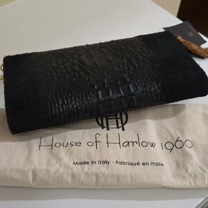 House of Harlow 1960 Textured Black Clutch